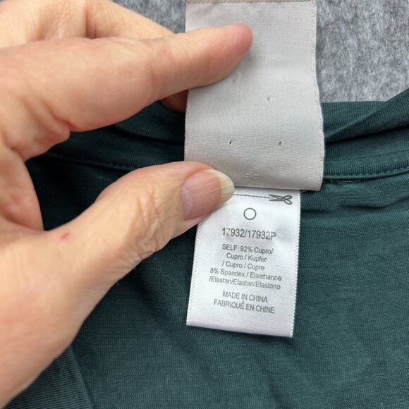 Dolan Left Coast Collection V-Neck Tegan Tunic Dress Women's Size XS Green Cupro - Picture 7 of 12